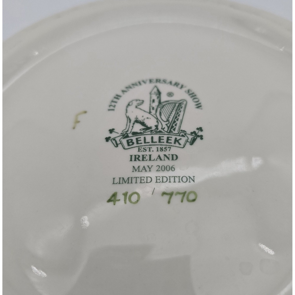 Belleek Ireland 12th Anniversary Show 2006 Limited Ed Serving BOWL No. 410/770 - Picture 6 of 8